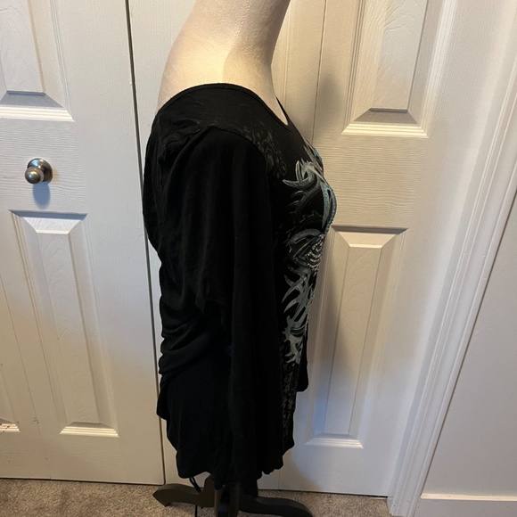 Harley-Davidson Black and Blue Long Sleeve Top - Picture 11 of 13